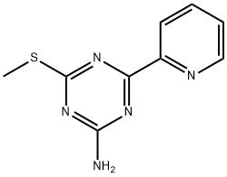 4-(METHYLTHIO)-6-(2-PYRIDYL)-1,3,5-TRIAZIN-2-AMINE Structure