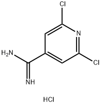 2,6-DICHLOROPYRIDINE-4-CARBOXIMIDAMIDE HYDROCHLORIDE Structure