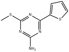4-(METHYLTHIO)-6-(2-THIENYL)-1,3,5-TRIAZIN-2-AMINE Structure