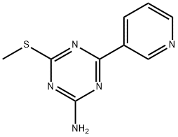 4-(METHYLTHIO)-6-(3-PYRIDYL)-1,3,5-TRIAZIN-2-AMINE Structure