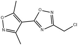3-(CHLOROMETHYL)-5-(3,5-DIMETHYLISOXAZOL-4-YL)-1,2,4-OXADIAZOLE 구조식 이미지