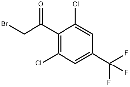 2-브로모-2',6'-디클로로-4'-(트리플루오로메틸)-아세토페논 구조식 이미지