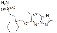 2-[1-[(4,8-dimethyl-1,2,7,9-tetrazabicyclo[4.3.0]nona-2,4,6,8-tetraen- 3-yl)oxymethyl]cyclohexyl]ethanesulfonamide Structure