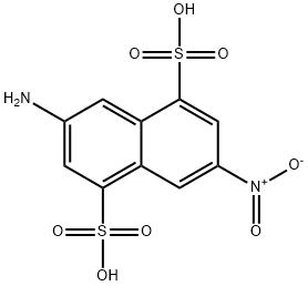3-amino-7-nitronaphthalene-1,5-disulphonic acid  Structure