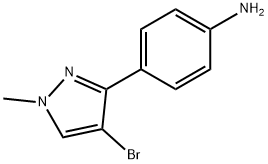 3-(4-AMINOPHENYL)-4-BROMO-1-METHYLPYRAZOLE Structure