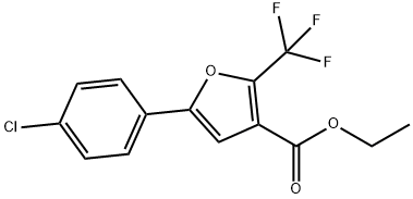 ETHYL 5-(4-CHLOROPHENYL)-2-(TRIFLUOROMETHYL)-3-FUROATE 구조식 이미지