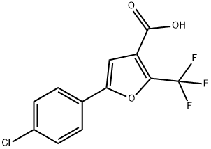 5-(4-클로로페닐)-2-(트리플루오로메틸)푸란-3-카복실산 구조식 이미지