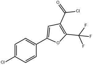 5-(4-CHLOROPHENYL)-2-(TRIFLUOROMETHYL)FURAN-3-CARBONYL CHLORIDE Structure