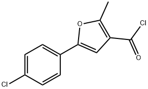 5-(4-클로로페닐)-2-메틸푸란-3-카르보닐클로라이드 구조식 이미지