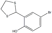 4-BROMO-2-(1,3-DITHIOLAN-2-YL)PHENOL 구조식 이미지
