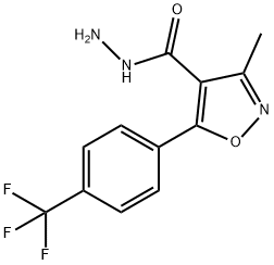 3-METHYL-5-[4-(TRIFLUOROMETHYL)PHENYL]ISOXAZOLE-4-CARBOXYLIC ACID HYDRAZIDE Structure