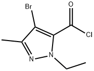 4-BROMO-1-ETHYL-3-METHYL-1H-PYRAZOLE-5-CARBONYL CHLORIDE Structure