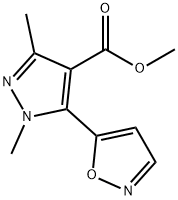 메틸1,3-디메틸-5-(이속사졸-5-일)피라졸-4-카르복실레이트 구조식 이미지