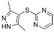 3,5-디메틸-4-(피리미딘-2-일티오)피라졸 구조식 이미지