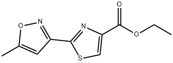 ETHYL 2-(5-METHYLISOXAZOL-3-YL)-1,3-THIAZOLE-4-CARBOXYLATE, 97 Structure