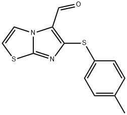 6-(4-METHYLPHENYLTHIO)IMIDAZO[2,1-B]THIAZOLE-5-CARBOXALDEHYDE Structure