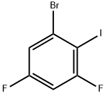 2-브로모-4,6-디플루오로아이오도벤젠 구조식 이미지