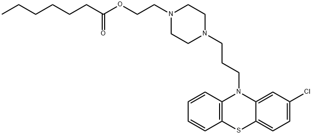 2-[4-[3-(2-chloro-10H-phenothiazin-10-yl)propyl]piperazin-1-yl]ethyl heptanoate 구조식 이미지