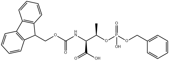 Fmoc-O-(benzylphospho)-L-threonine 구조식 이미지