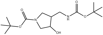 4-BOC-AMINOMETHYL-3-HYDROXY-1-N-BOC-PYRROLIDINE
 Structure