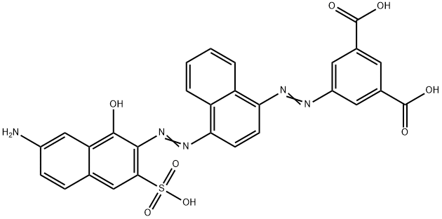 5-4-(7-Amino-1-hydroxy-3-sulfonaphthalen-2-ylazo)naphthalen-1-ylazoisophthalicacid 구조식 이미지