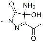 3H-Pyrazol-3-one, 5-acetyl-4-amino-2,4-dihydro-4-hydroxy-2-methyl- (9CI) 구조식 이미지