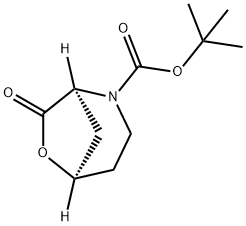 (1S,5R)-tert-Butyl 7-oxo-6-oxa-2-azabicyclo[3.2.1]octane-2-carboxylate 구조식 이미지