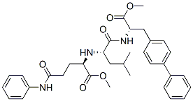L-알라닌,3-[1,1-비페닐]-4-일-N-[N-[1-(메톡시카르보닐)-4-옥소-4-(페닐아미노)부틸]-L-류실]-,메틸에스테르,(R)-(9CI) 구조식 이미지