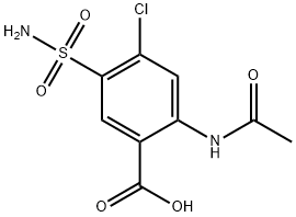 2-(acetylamino)-5-(aminosulphonyl)-4-chlorobenzoic acid Structure