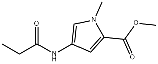 1H-Pyrrole-2-carboxylicacid,1-methyl-4-[(1-oxopropyl)amino]-,methylester Structure