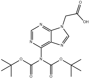 9H-퓨린-9-아세트산,6-[비스[(1,1-디메틸에톡시)카르보닐]aMino]- 구조식 이미지