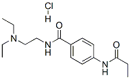 N-[2-(diethylamino)ethyl]-4-[(propionyl)amino]benzamide monohydrochloride Structure