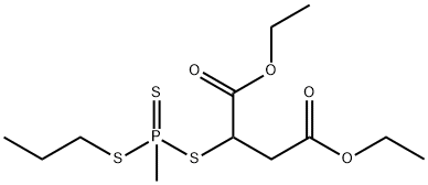 Succinic acid, mercapto-, diethyl ester, propyl methylphosphonotrithio ate Structure