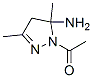 1H-Pyrazol-5-amine, 1-acetyl-4,5-dihydro-3,5-dimethyl- (9CI) Structure