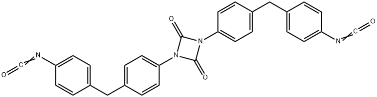 2,4-dioxo-1,3-diazetidine-1,3-diylbis[p-phenylenemethylene-p-phenylene] diisocyanate  Structure