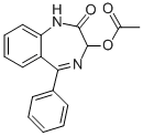 아세트산2-OXO-5-PHENYL-2,3-DIHYDRO-1H-BENZO[E][1,4]DIAZEPIN-3-YL에스테르 구조식 이미지