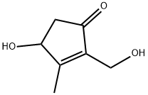 2-Cyclopenten-1-one, 4-hydroxy-2-(hydroxymethyl)-3-methyl- (9CI) 구조식 이미지