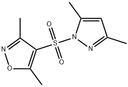 1-[(3,5-Dimethyl-4-isoxazolyl)sulfonyl]-3,5-dimethyl-1H-pyrazole Structure
