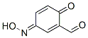 1,4-Cyclohexadiene-1-carboxaldehyde, 3-(hydroxyimino)-6-oxo- (9CI) Structure