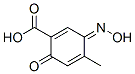 1,4-Cyclohexadiene-1-carboxylicacid,3-(hydroxyimino)-4-methyl-6-oxo-, Structure