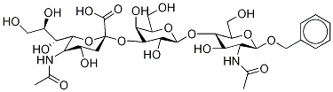 Phenylmethyl O-(N-Acetyl-α-neuraminosyl)-3-O-(β-D-galactopyranosyl)-4-[2-(acetylamino)-2-deoxy]-β-D-glucopyranoside Structure