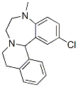 2-Chloro-5,6,7,9,10,14b-hexahydro-5-methylisoquino[2,1-d][1,4]benzodiazepine 구조식 이미지