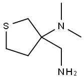 3-(AMINOMETHYL)-N,N-DIMETHYLTETRAHYDRO-3-THIOPHENAMINE Structure