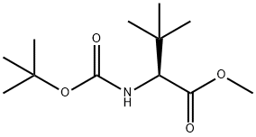 L-VALINE, N-[(1,1-DIMETHYLETHOXY)CARBONYL]-3-METHYL-, METHYL ESTER 구조식 이미지