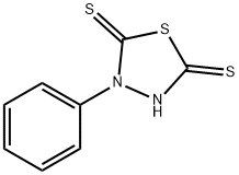 3-페닐-5-메르캅토-1,3,4-티아졸에티오네칼륨염 구조식 이미지