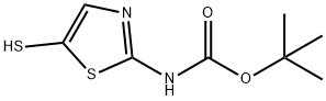 카르밤산,(5-메르캅토-2-티아졸릴)-,1,1-디메틸에틸에스테르(9CI) 구조식 이미지