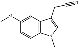 (5-METHOXY-1-METHYL-1H-INDOL-3-YL)아세토니트릴 구조식 이미지