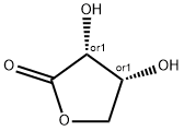 (3R,4R)-3,4-디히드록시옥솔란-2-온 구조식 이미지