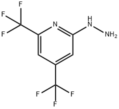 2-hydrazino-4,6-bis(trifluoromethyl)pyridine Structure
