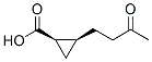 Cyclopropanecarboxylic acid, 2-(3-oxobutyl)-, cis- (9CI) Structure